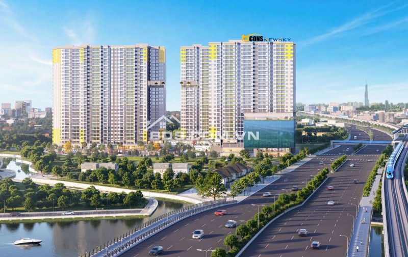 Căn hộ Bcons Newsky 55m2 thiết kế 2PN2WC giá trực tiếp từ CĐT